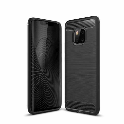 Carbon Brushed Flexicase Skal till Huawei Mate 20 Pro - Svart