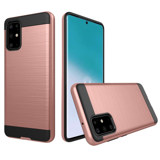 Samsung Galaxy S20 - Brushed Hybrid Skal - Roséguld
