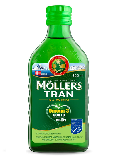 MĂ-LLER'S_Tran norweski suplement diety JabĹ,ko 250ml