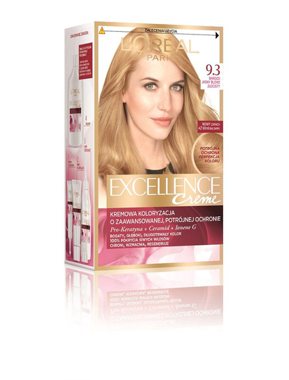 L'Oreal Excellence Creme 9.3 coloring cream very light blonde golden 1op.