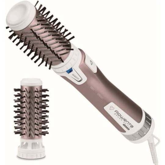 ROWENTA CF9540F0 Uppvärmd roterande fläktborste BRUSH ACTIV PREMIUM CARE Naturliga borst - Kanelrosa metallic och vit