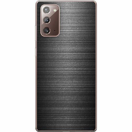 Samsung Galaxy Note20 Genomskinligt Skal Brushed Metal