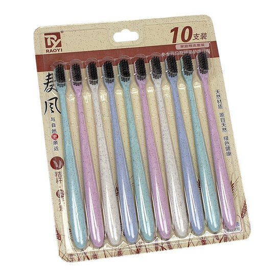 10-pack tandborstar - 4 färger