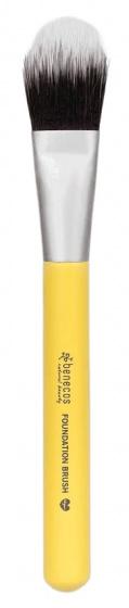 foundation borste dam 15,5 cm vegan/syntetgul