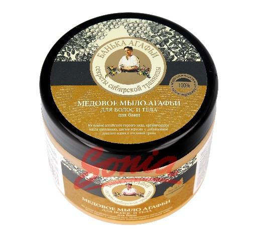 Bania Agafii soap to wash the body and hair 300ml HONEY