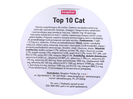 Beaphar multivitamin tablets with taurna for cats - 180 tab