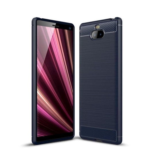 Sony Xperia 10 Plus carbon brushed case - Dark Blue