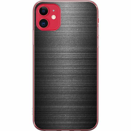 iPhone 11 Mjukt skal - Brushed Metal