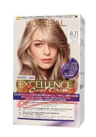 Cool L'Oreal Excellence Creme cream coloring 8.11 Ultra Light Ash Blonde 1op.