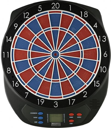 elektronisk darttavla 51 x 43 cm blå/röd 20-delad