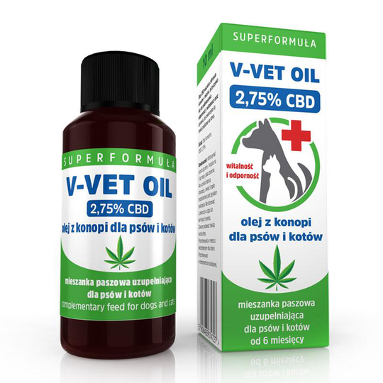 V-Vet Oil - Cannabisolja för hundar och katter