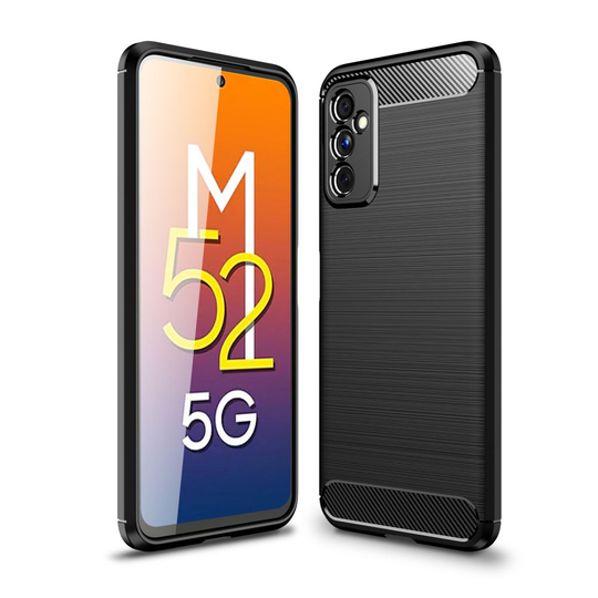 Samsung Galaxy M52 5G • Mobilskal • Brushed Metal • Svart