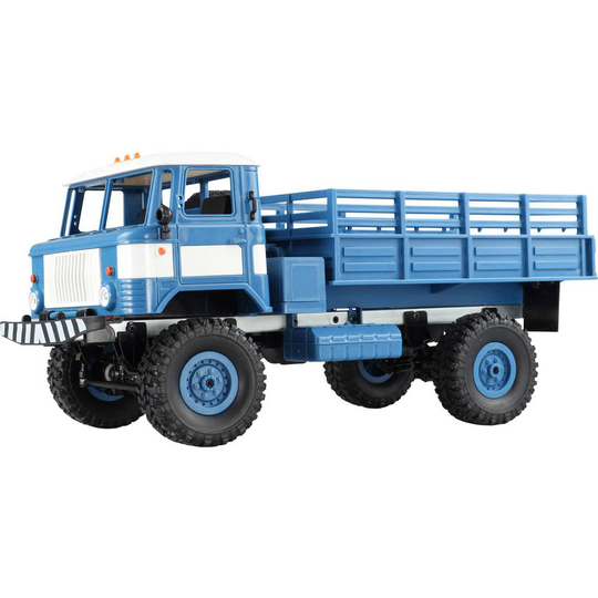 Amewi GAZ-66 Blå, Vit Borst motor 1:16 RC Modellastbil Elektrisk Lastbil Fyrhjulsdrift (4WD) RtR 2,4 GHz inkl. batteri