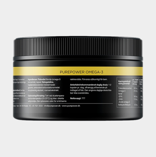 Omega-3 tabletter PurePower, 150 kapslar