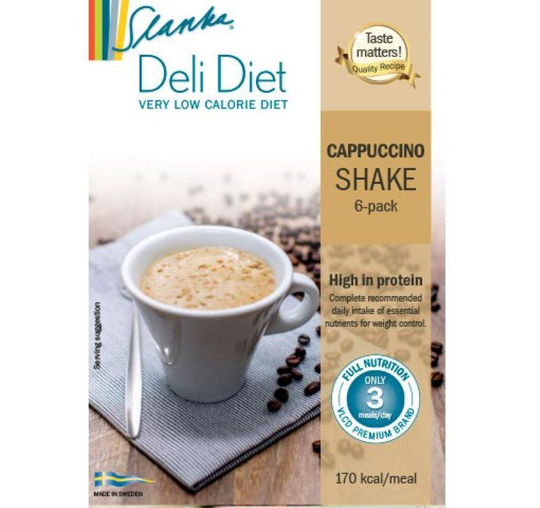 Slanka Cappuccino Shake 6-pack. Viktnedgång Banta