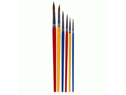 Grand Set of 6 round artistic brushes - WIKR-084243