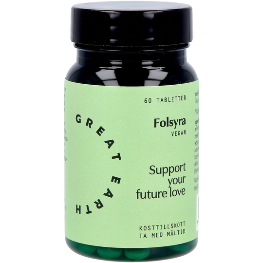 Great Earth Folsyra 400 mcg 60 tab