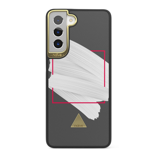 Naive Samsung Galaxy S21 Skal - White Brush