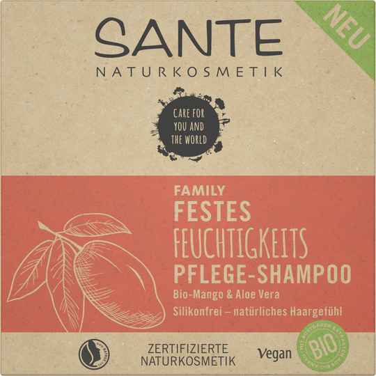 6 x Sante Solid Shampoo 2in1 Moisture, 60g