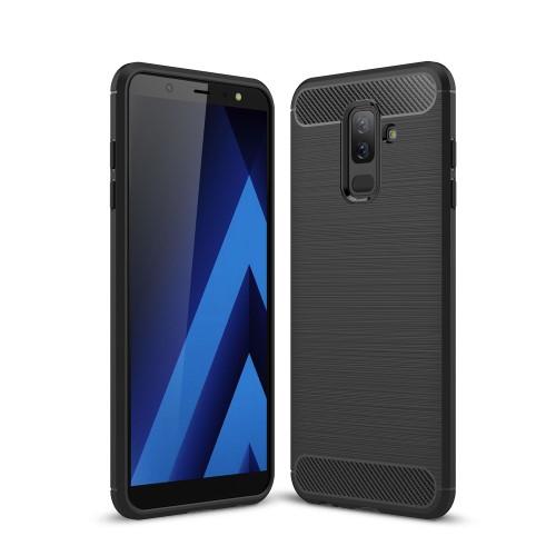 Brushed MobilSkal till Samsung Galaxy A6 Plus (2018) - Svart