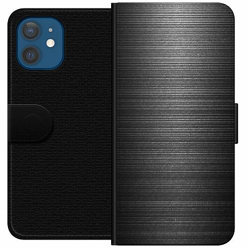 iPhone 12 Plånboksfodral Brushed Metal
