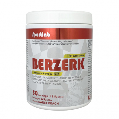 Sportlab BERZERK 5:th Generation 425 g Sweet Peach