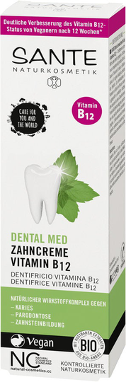 Sante DENTAL MED tandkräm vitamin B12 med fluor, 75ml