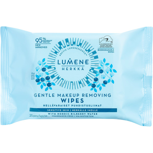 HERKKÄ Gentle Makeup Removing Wipes, Lumene Ansiktsrengöring