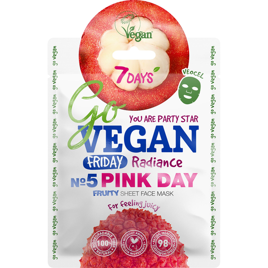 7DAYS Beauty GO VEGAN Face mask PINK DAY Friday 25 g