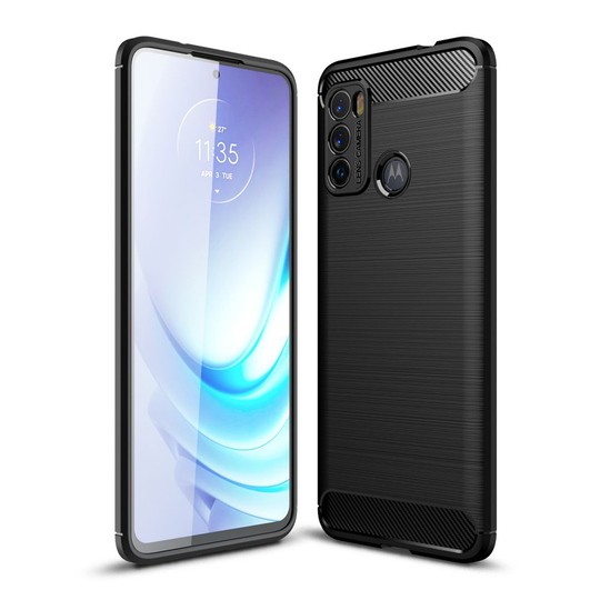 Motorola Moto G60 • Mobilskal • Brushed Metal • Svart