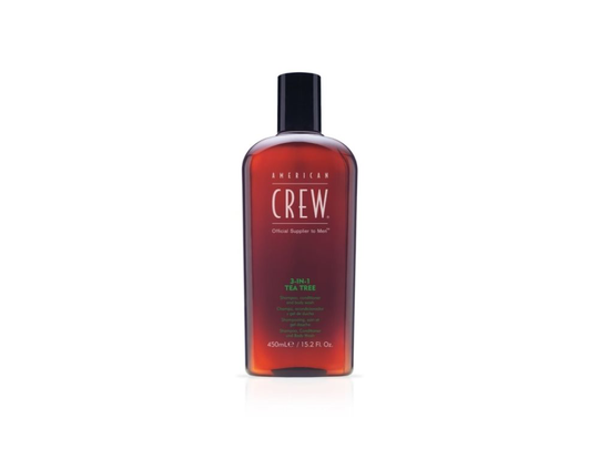 American Crew Hair Shampoo Official Supplier To Men 3-In-1 Tea Tree Shampoo Conditioner And Body Wash 450ml