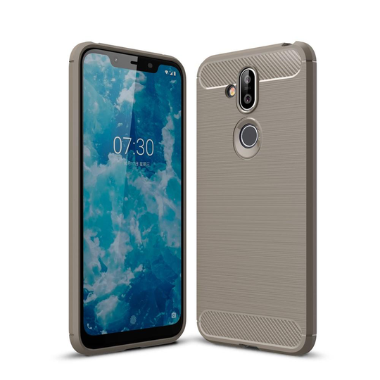 Nokia 8.1 - Brushed TPU Skal - Grå
