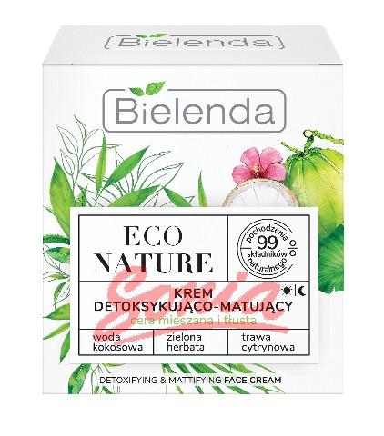 Bielenda Nature Eco-detoxifying cream mattifying day and night - Coconut Water & Green Tea & Lemon Grass 50ml