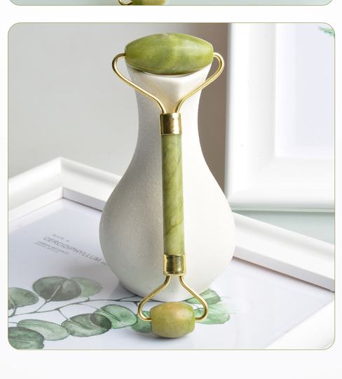 Jade Roller Ansiktsmassage Roller Ansiktsroller Gua Sha 1st