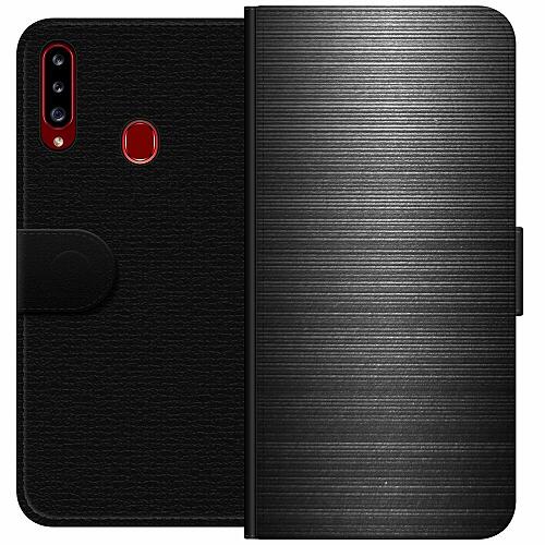 Samsung Galaxy A20s Plånboksfodral Brushed Metal