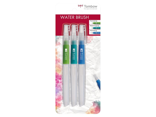 Tombow Water brush (tom) sæt m/3 stk.