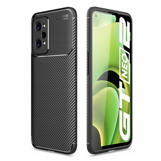 Realme GT Neo 2 / GT 2 • Mobilskal • Brushed Metal • Svart