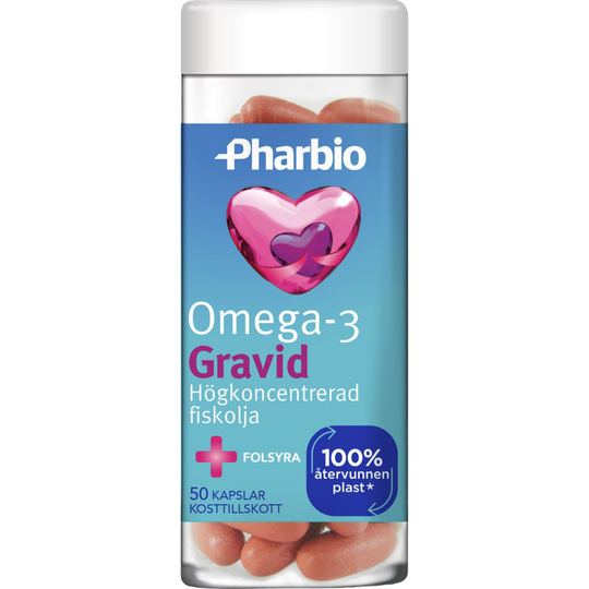 Pharbio Omega-3 Gravid 50 kapslar