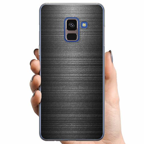 Samsung Galaxy A8 2018 TPU Mobilskal Brushed Metal