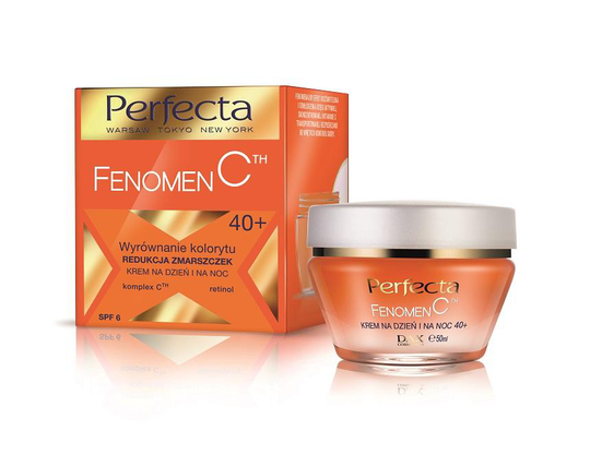 Perfecta phenomenon of C 40+ cream color alignment wrinkle reduction on day and night 50ml