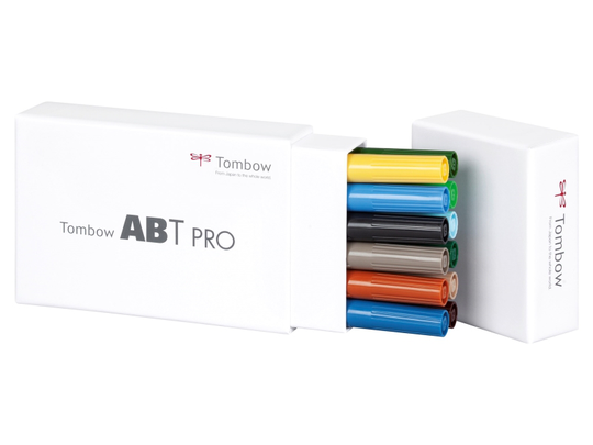 Tombow marker alcohol-based ABT PRO Dual Brush 12P-4 lanscape colours (12 stk.)