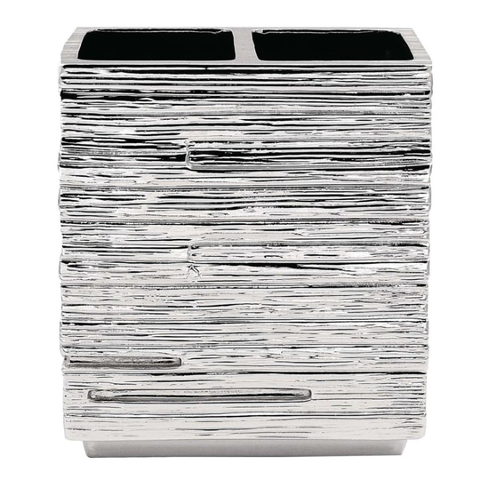 RIDDER Tandborsthållare Brick silver