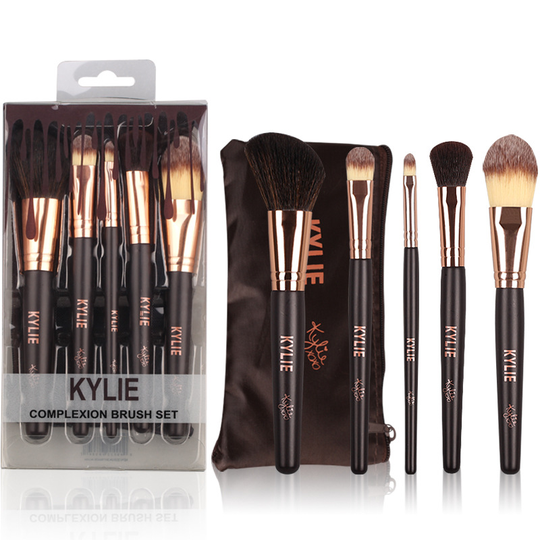 Kylie Complexion brush set 5 st. sminkborstar i förvaring