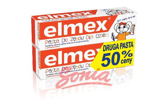 Elmex toothpaste for children 0 to 6 years + 50% second 50mlx2