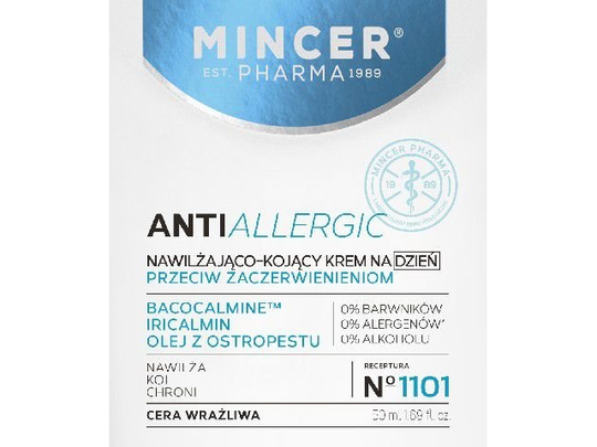 Mincer Pharma Anti Allergic Moisturizing and soothing day cream for sensitive skin, 50ml