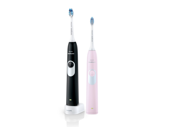 Philips Sonicare 2 Series gum health HX6232/41, Vuxen, Ultraljudstandborste, Daglig vård, Gum omsorg, 31000 rörelser per minut, Svart, Rosa, 2 min, 3