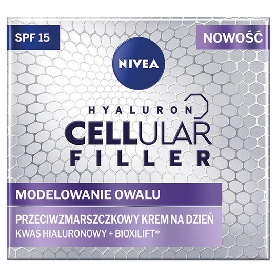 NIVEA Hyaluron Filler + Cellular Modeling Oval Anti-wrinkle Day Cream SPF15 50ml