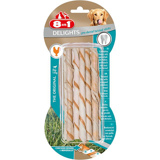 8In1 Delights Delights Pro Dental Twisted Sticks 10 st [T122531]