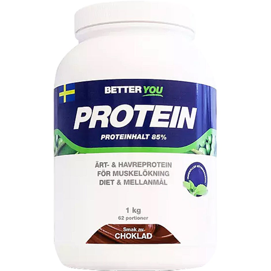 Ärt/havre Protein Choklad, 1 kg Better You Kosttillskott