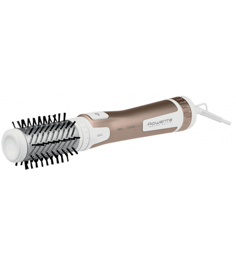 Roterande borste ROWENTA Brush Active Compact CF9520F0, 1000W, 2 hastigheter, 2 temperatursteg, Keramisk beläggning, vitguld